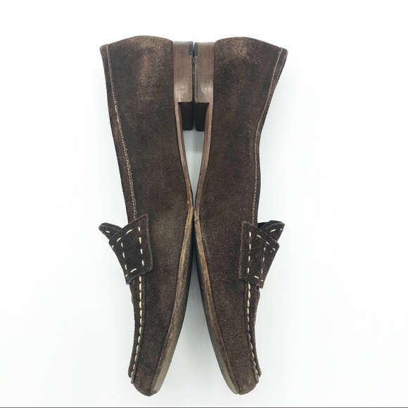 Prada Brown Suede Leather Loafer SZ 39/9 - Picture 2 of 6